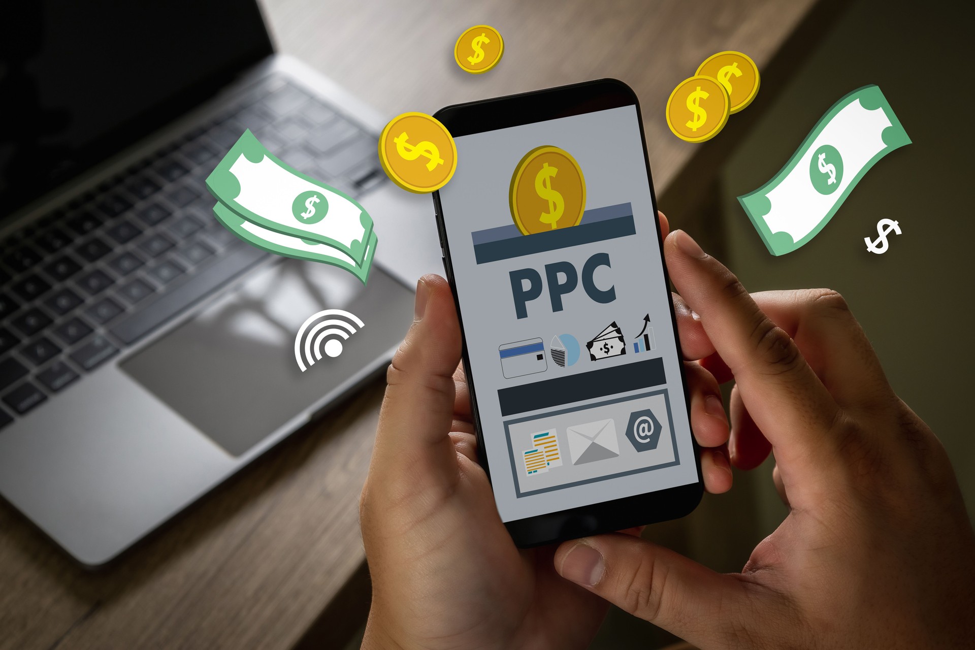PPC - Concepto de pago por clic. Concepto de PPC para empresarios.